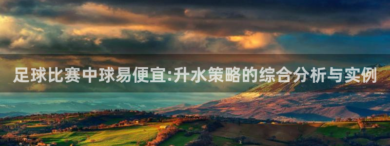 足球比赛中球易便宜:升水策略的综合分